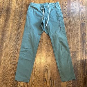 Vuori Mens Ripstop Climber Pants Slim Leg Cotton In Army Green Size M